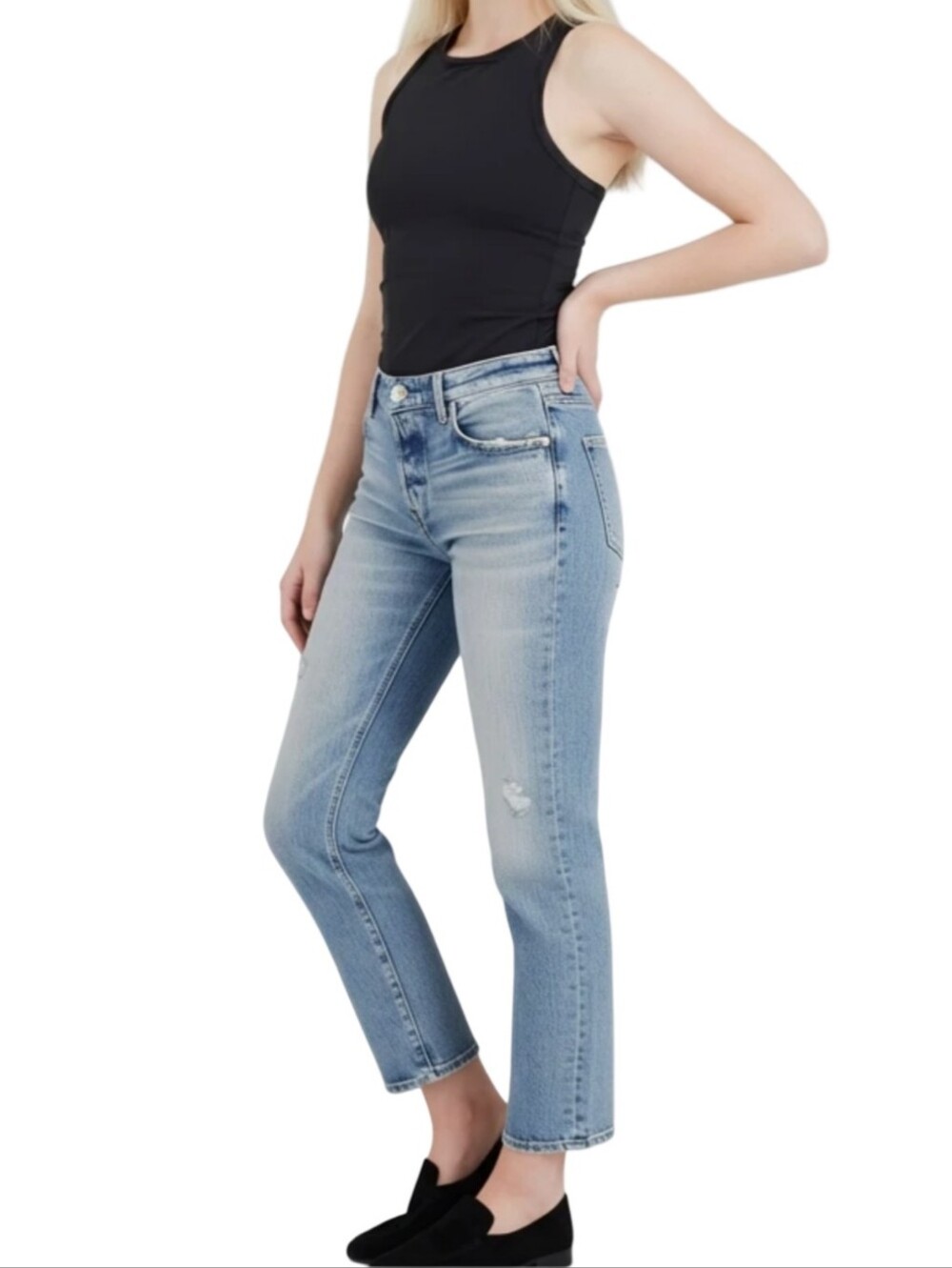 Lucky Brand Light Wash Dylan Boyfriend Straight-Leg Jeans Size 25 0